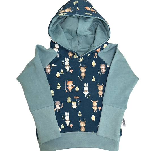 Jade Green Woodlands French Terry Grow Along Babywear® Hoodie Sweater