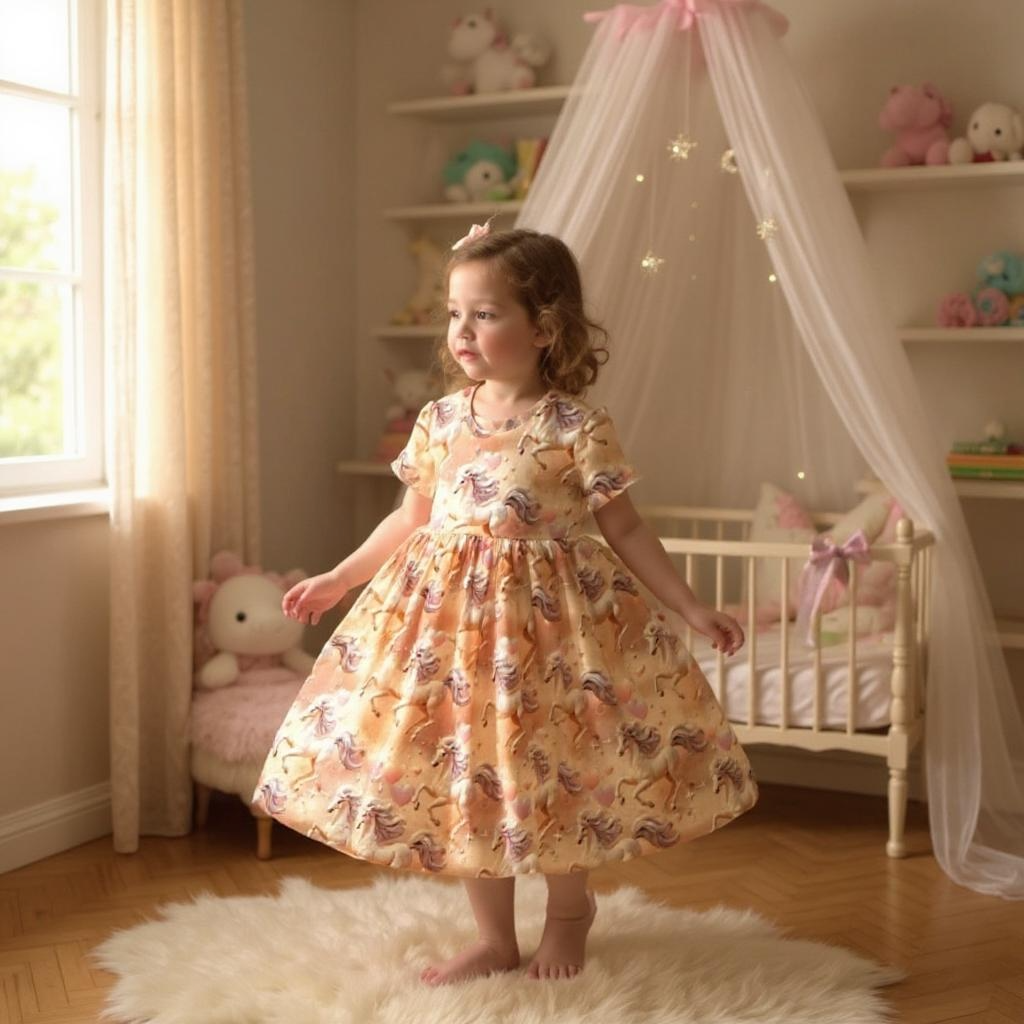 Vestido para cita de juegos de manga corta fruncido con estampado de mariquita de punto elástico