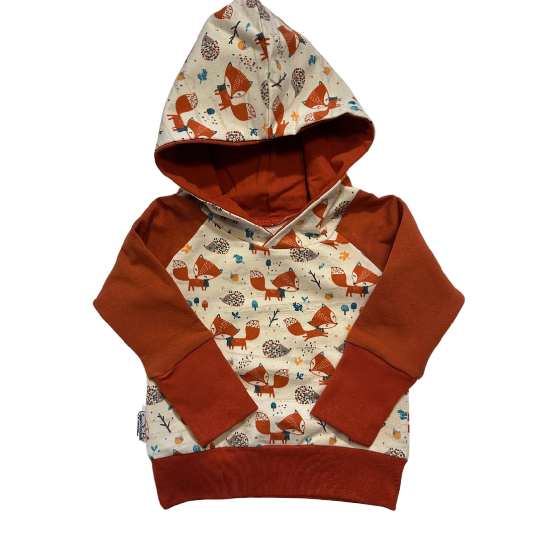 Cute Fox Grow Along® Hooded Sweater Hoodie Organic Cotton