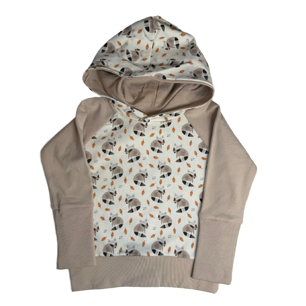 CLEARANCE Beige Raccoons Grow Along Babywear® Hoodie Sweater