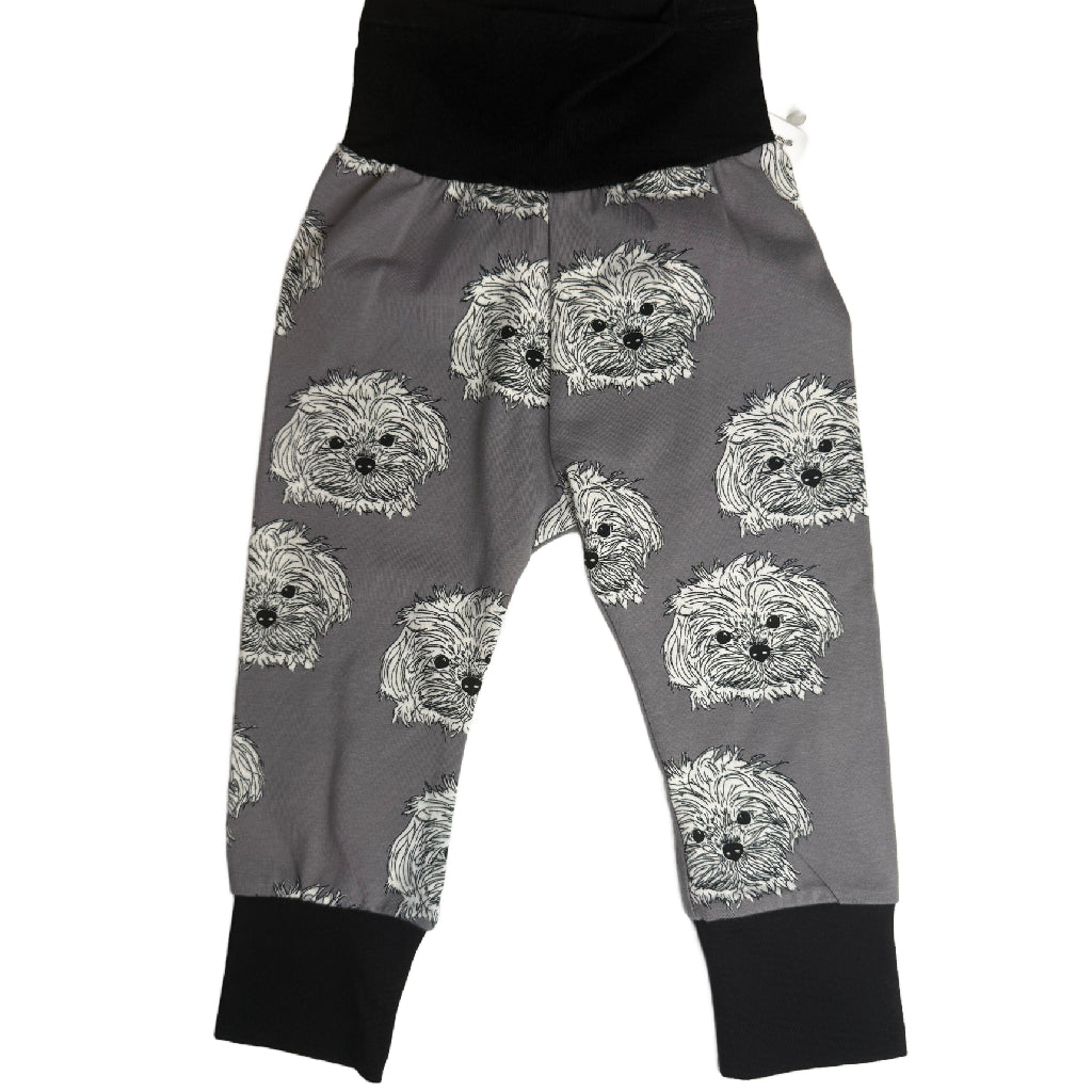 CLEARANCE Pink Puppy Print Growth Spurt Jogger Pants Organic Cotton