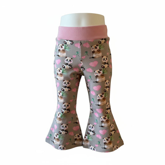 CLEARANCE Panda Print Bell Bottom Pants