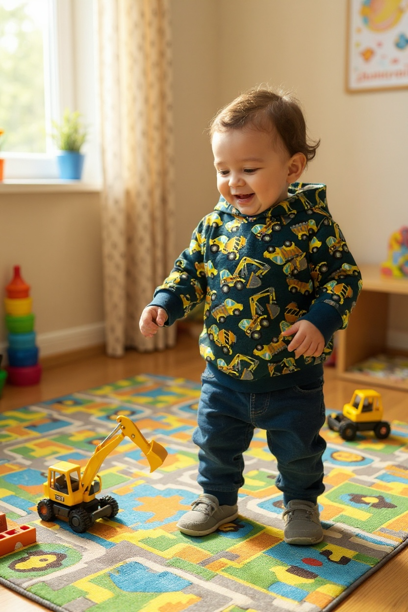 DIGGERS Print with Teal Background Hooded T-shirt