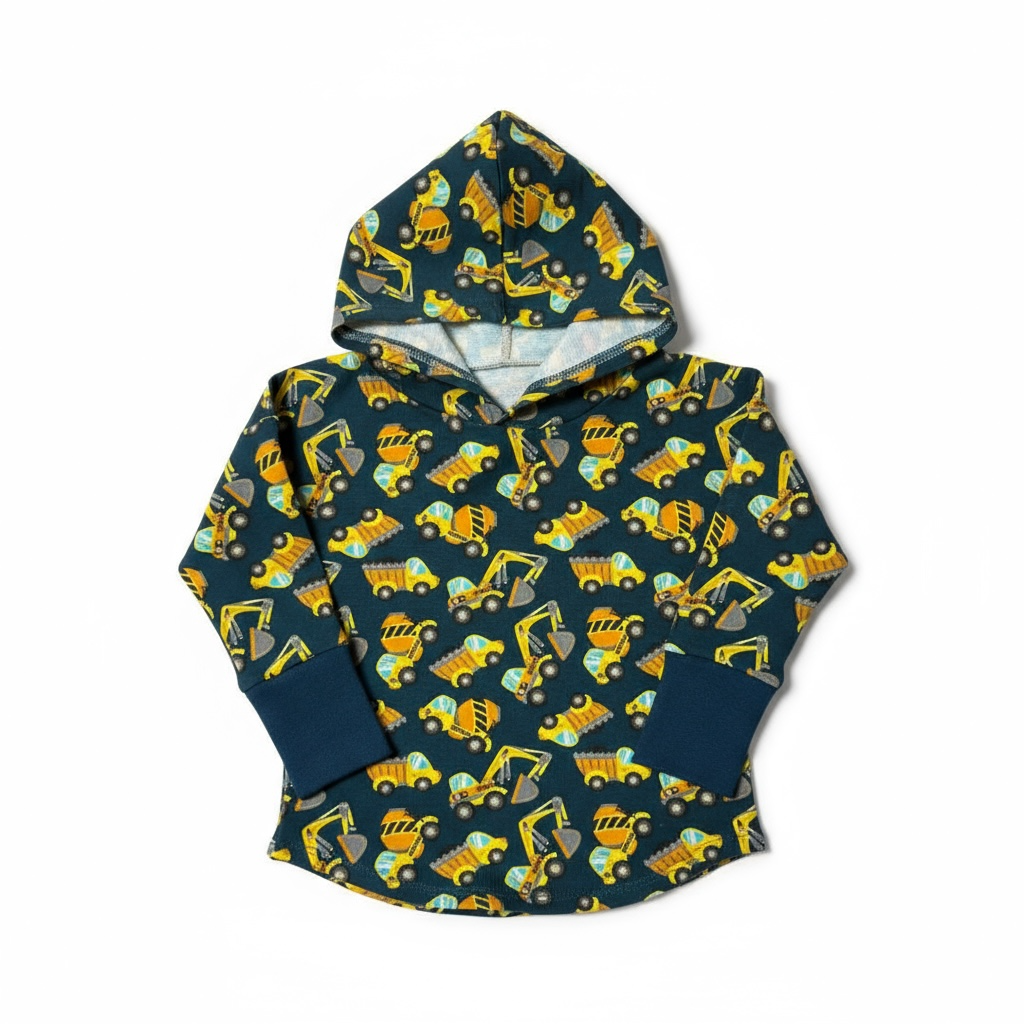 DIGGERS Print with Teal Background Hooded T-shirt