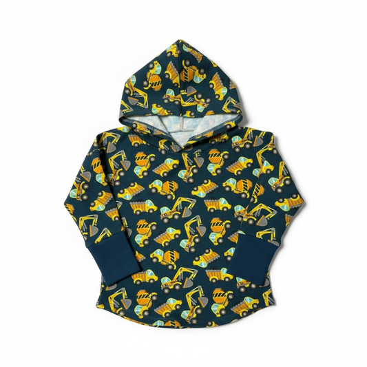 DIGGERS Print with Teal Background Hooded T-shirt