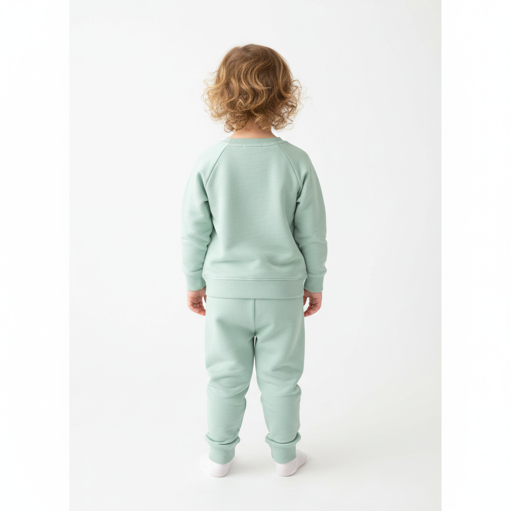 Green Pastel Raglan Crew Neck Sweater