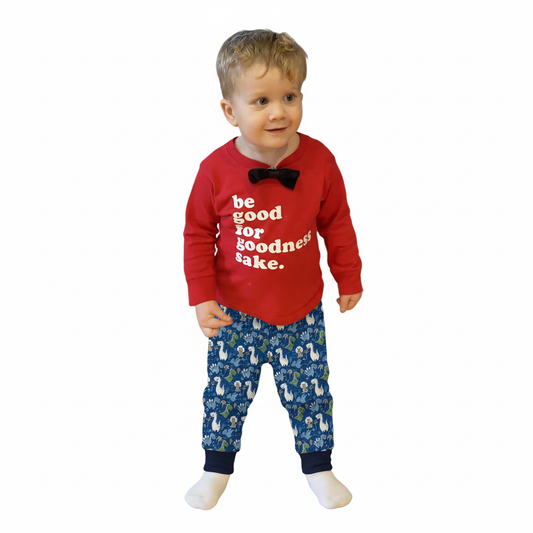 CLEARANCE Blue Dinos Print Growth Spurt Jogger Pants