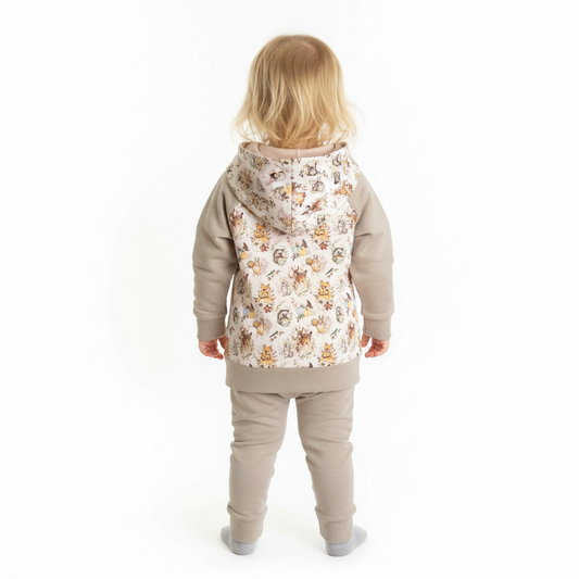 CLEARANCE Beige Woodlands Grow Along Babywear® Hoodie Sweater