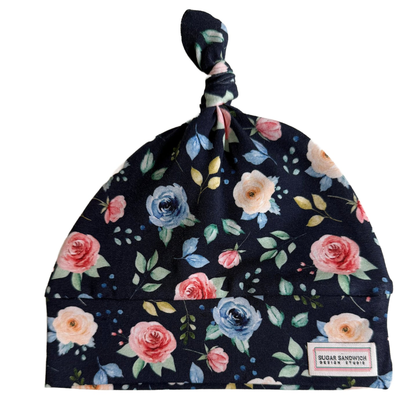 Winter Floral Baby Harem Pants & Hat Set