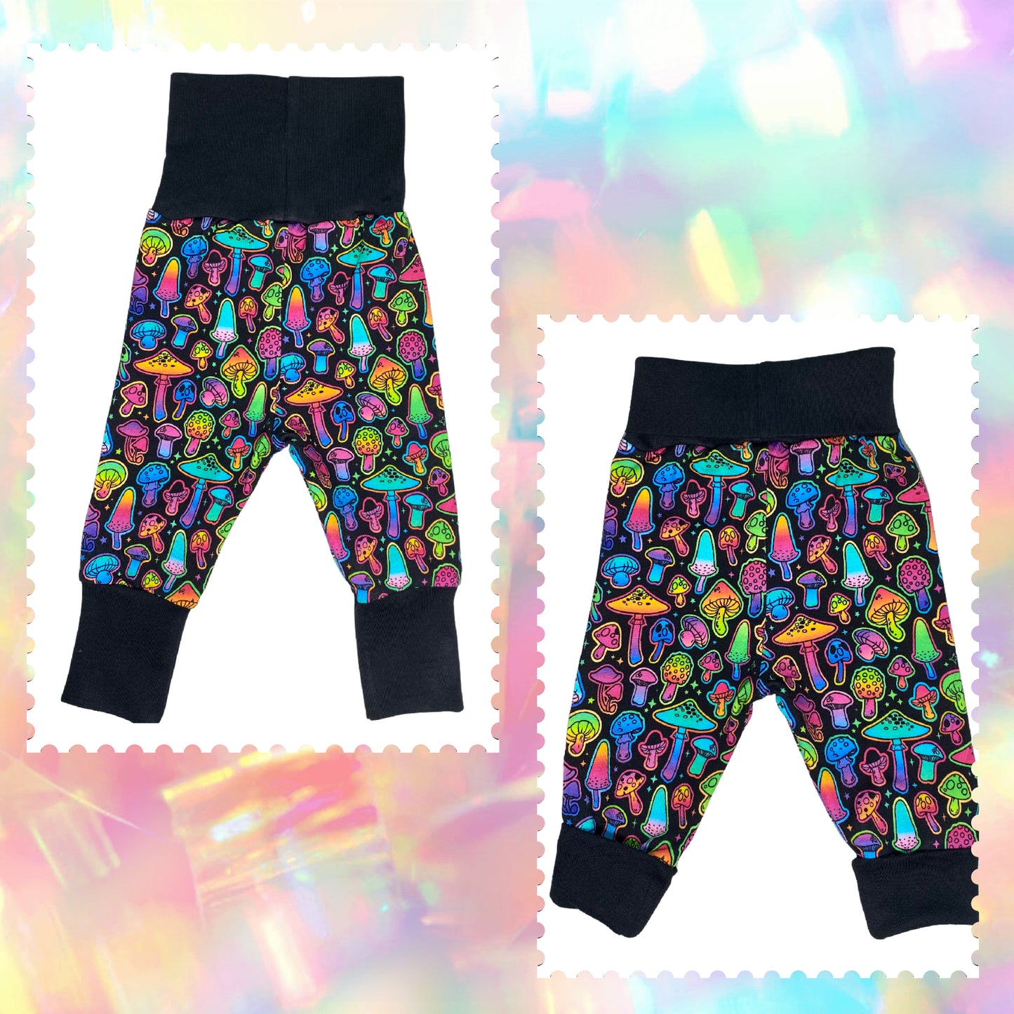 Neon Toadstool Print Growth Spurt Jogger Pants