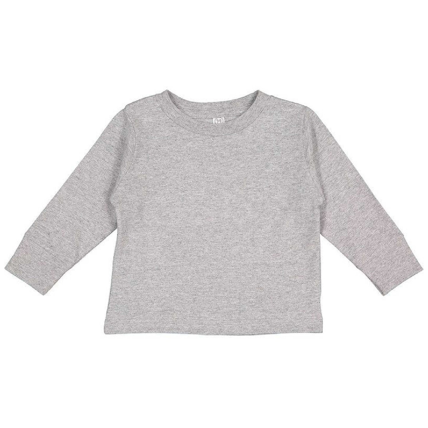 CUSTOM Personalize Message on GREY Cotton Toddler Tee T-shirt