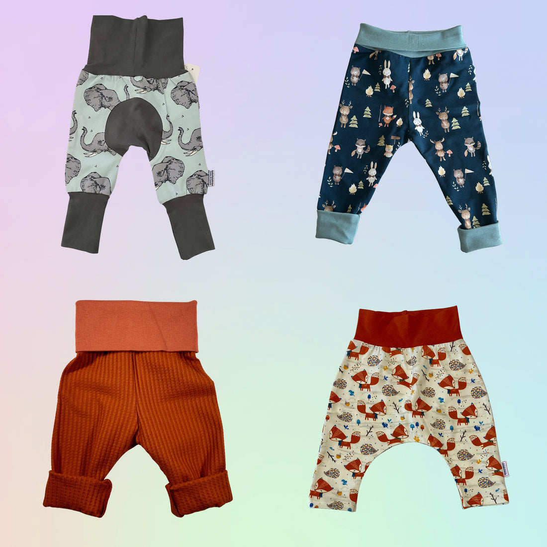 Grow Along Babywear® Pants, Four Kinds of Pants, Four Kinds of Style