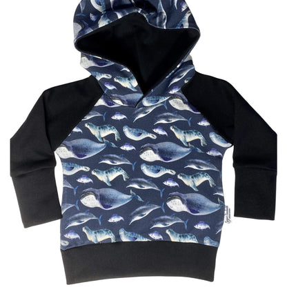 Blue Whales & Seals 2-Piece Matching Hoodie Joggers Set Grow Along Babywear®