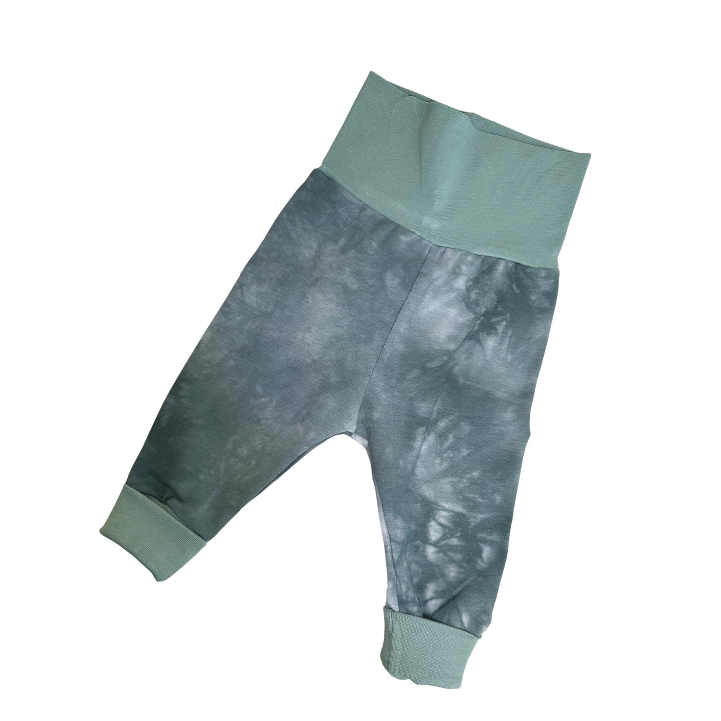 2-Piece Matching Wrap Jacket Joggers Set Jade Green Cotton Tie Dye Infant Size 6-12M