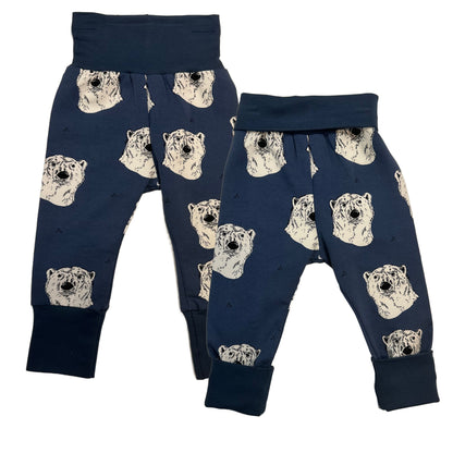 CLEARANCE Blue Polar Bears Growth Spurt Jogger Pants Organic Cotton