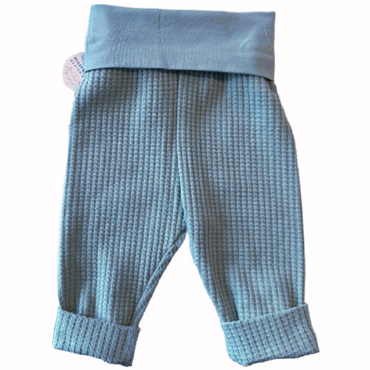 Toddler Size JADE GREEN Neutral Waffle Knit Grow Along® Infant Lounge Pants