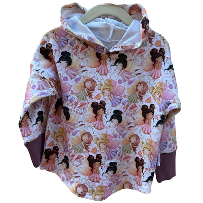 Fairies Print Hooded T-shirt Organic Cotton