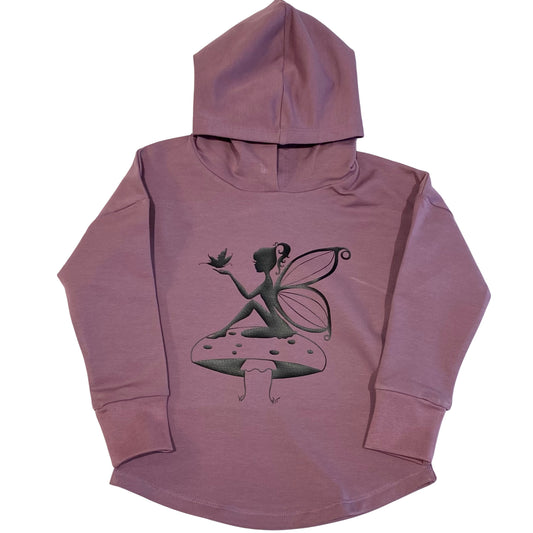Fairy Graphic Design on Quartz Purple Hooded T-shirt