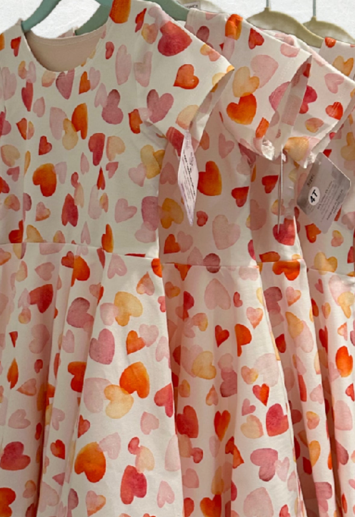 Vestido giratorio de corazones de San Valentín