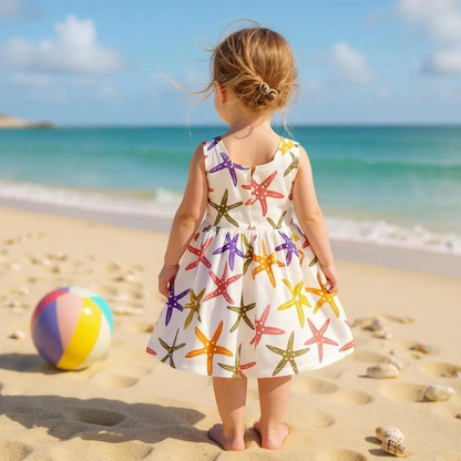 Starfish Beach Sleeveless Dress for Summer Organic Cotton