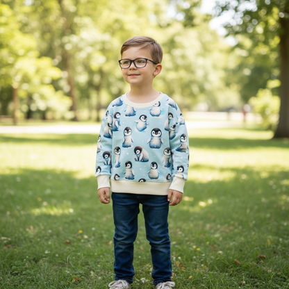 Penguin Print Dolman Lounge Shirt