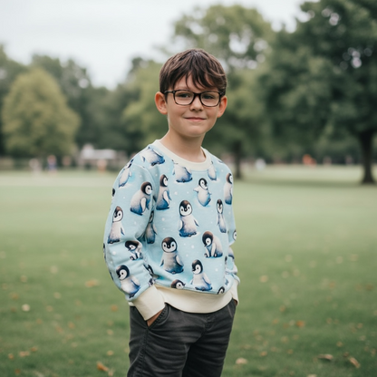Penguin Print Dolman Lounge Shirt