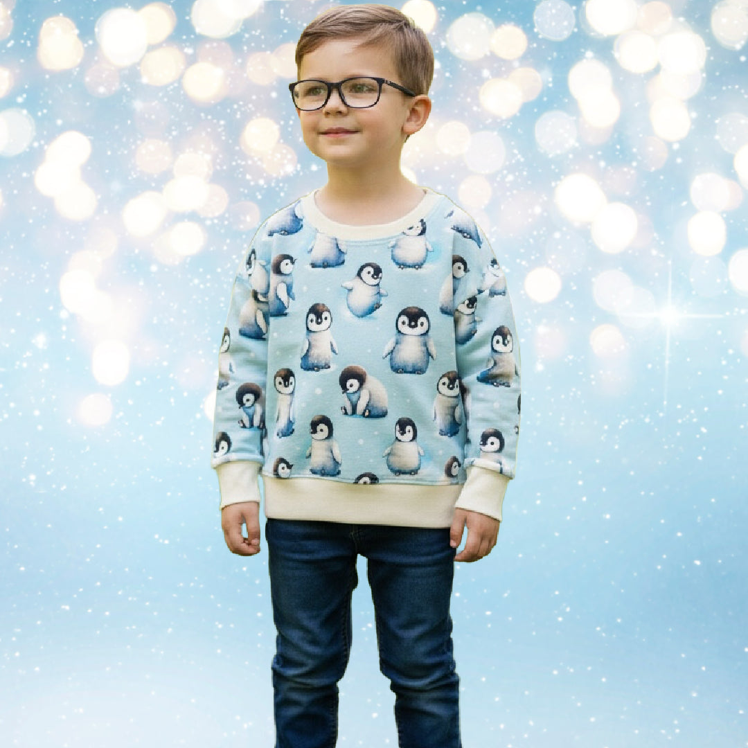 Penguin Print Dolman Lounge Shirt