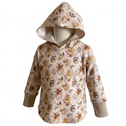 Sweet Woodlands Print Hooded T-shirt