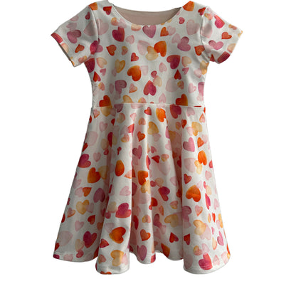 Vestido giratorio de corazones de San Valentín