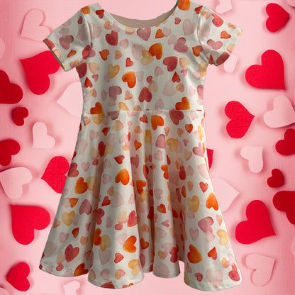 Valentine’s Day Hearts Twirl Dress
