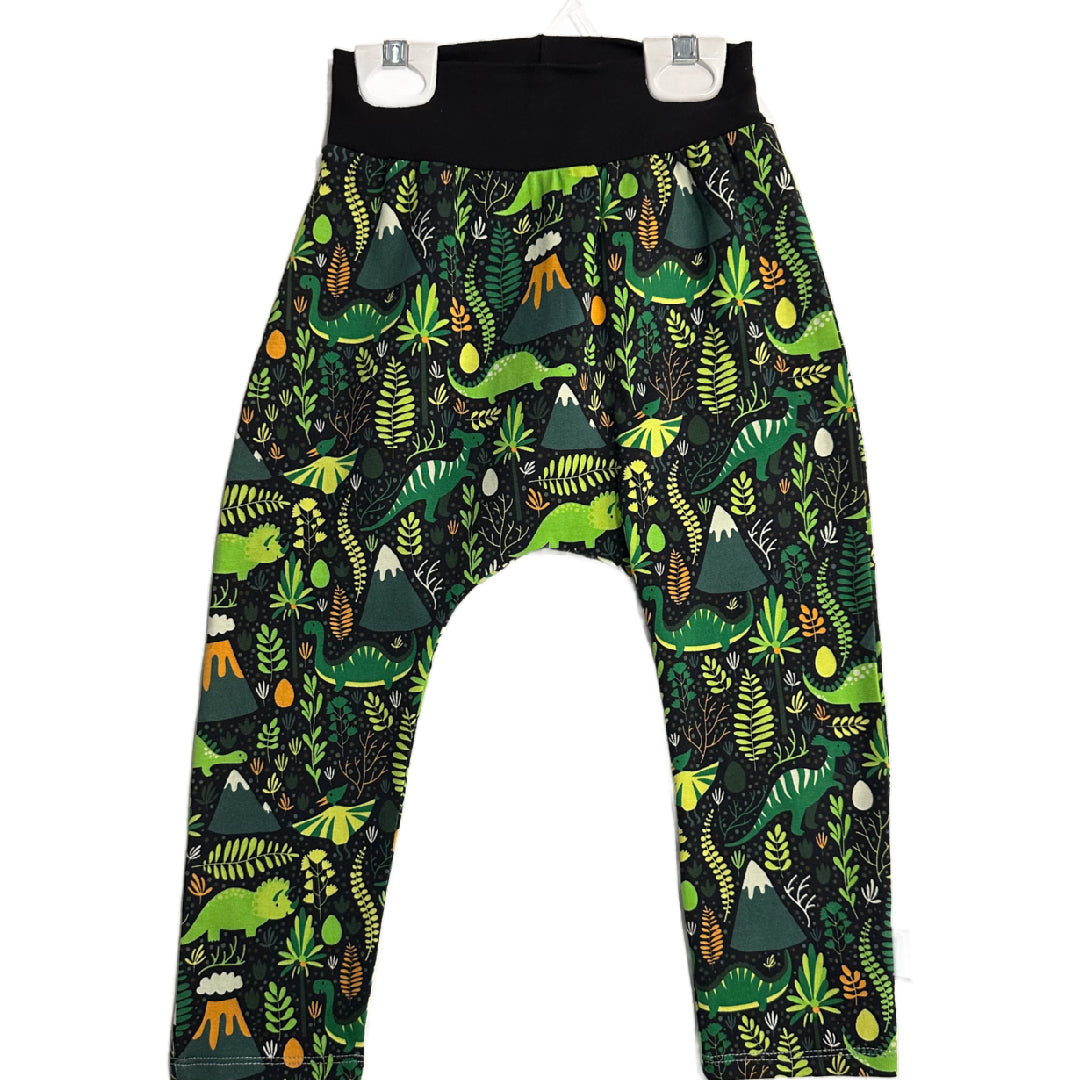 CLEARANCE Pantalones de harén de dinosaurio verde TODDLER