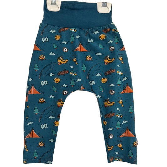 CLEARANCE Teal Camping Print TODDLER Harem  Pants