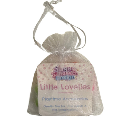 Bright Rainbow Little Lovelies Silicone Bead Stretch Bracelet