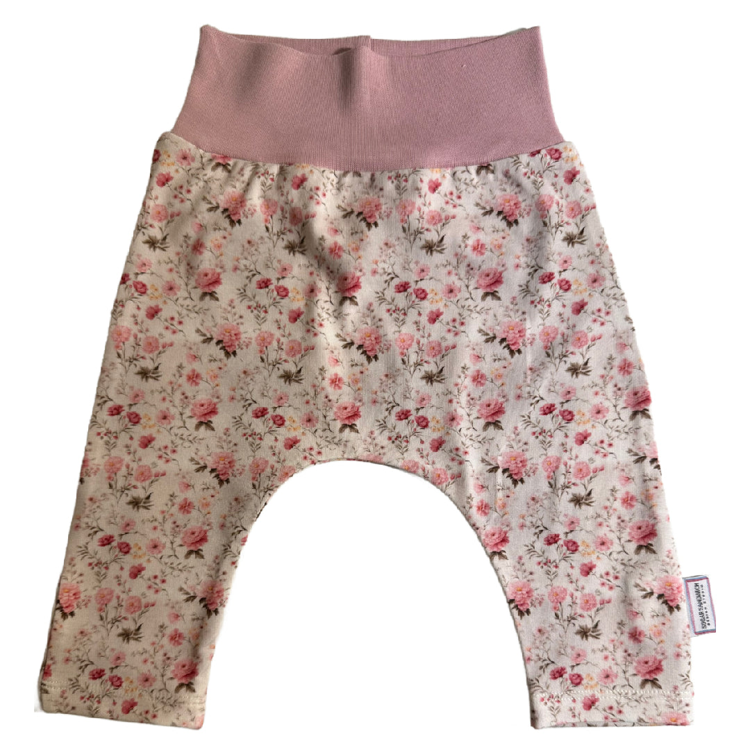 Spring Floral Baby Harem Pants & Hat Set