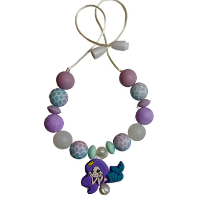 PURPLE MERMAID Little Lovelies Kids Silicone Bead Necklace - Playtime Dress-up Accessories