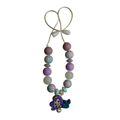 PURPLE MERMAID Little Lovelies Kids Silicone Bead Necklace - Playtime Dress-up Accessories