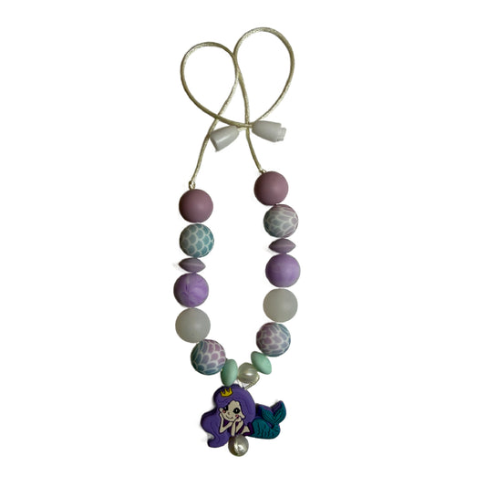 PURPLE MERMAID Little Lovelies Kids Silicone Bead Necklace - Playtime Dress-up Accessories