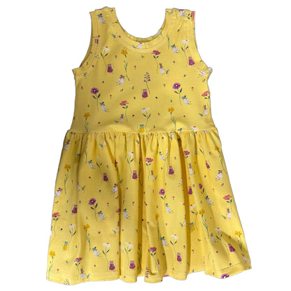 Sunshine Yellow Sleeveless Dress for Summer