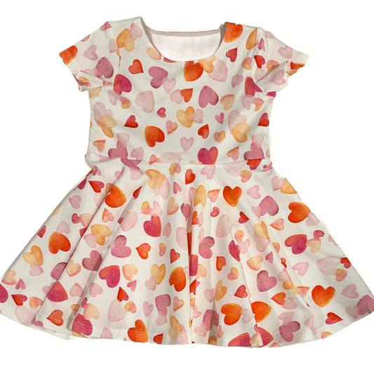 Valentine’s Day Hearts Twirl Dress
