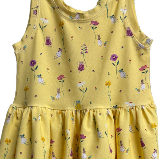 Sunshine Yellow Sleeveless Dress for Summer