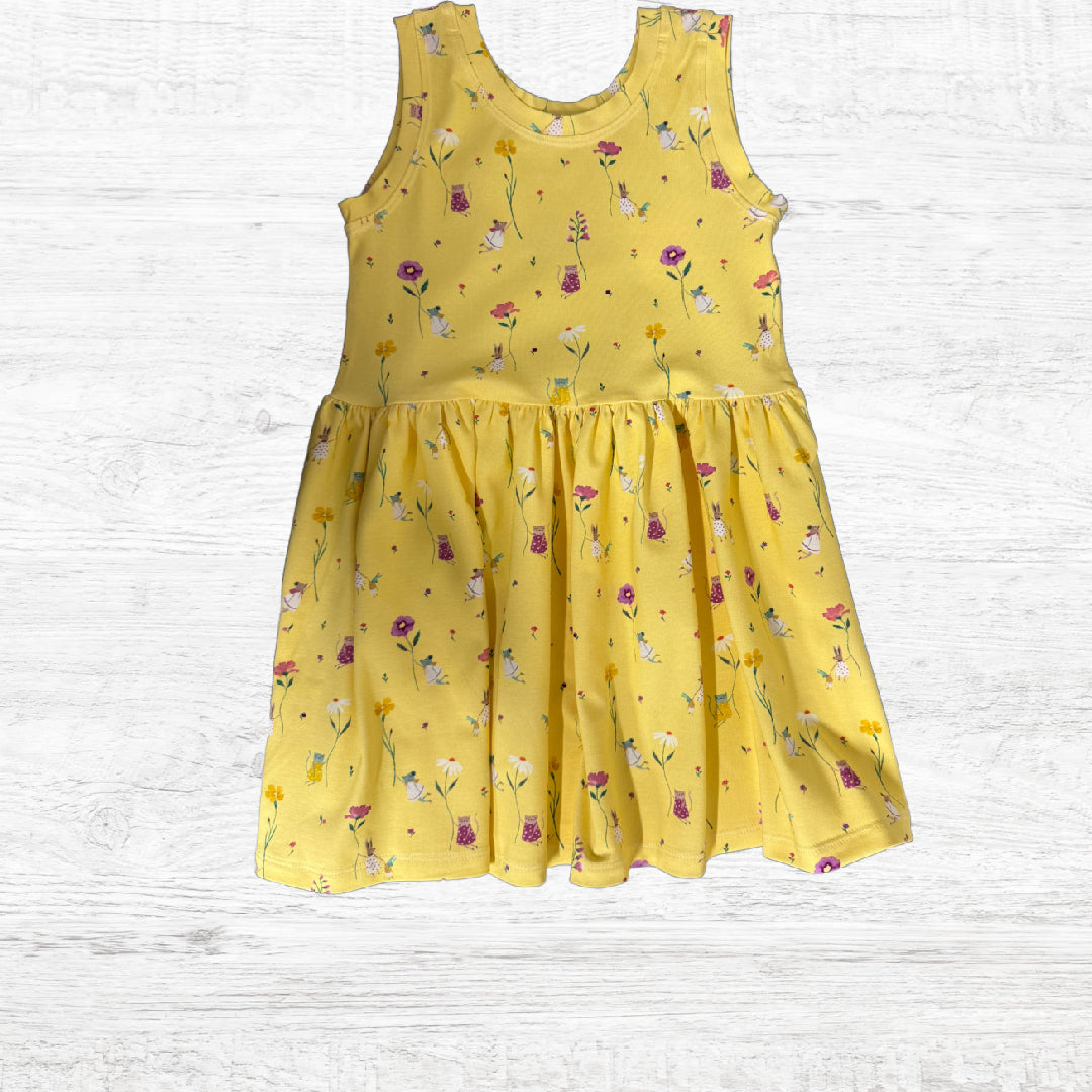 Sunshine Yellow Sleeveless Dress for Summer