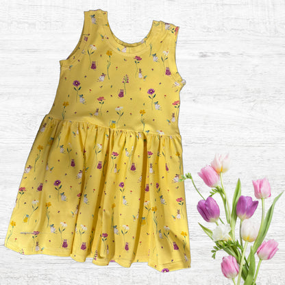 Sunshine Yellow Sleeveless Dress for Summer