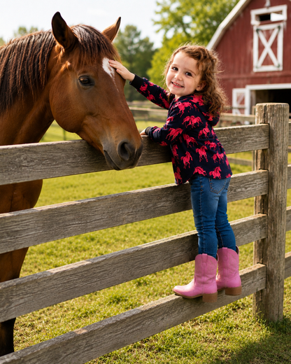 Horses Hooded T-shirt