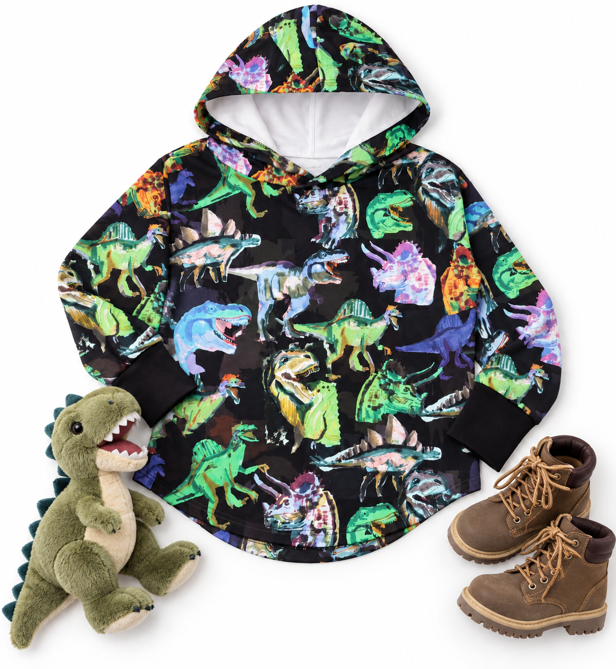 Dark Dinosaur Hooded T-shirt