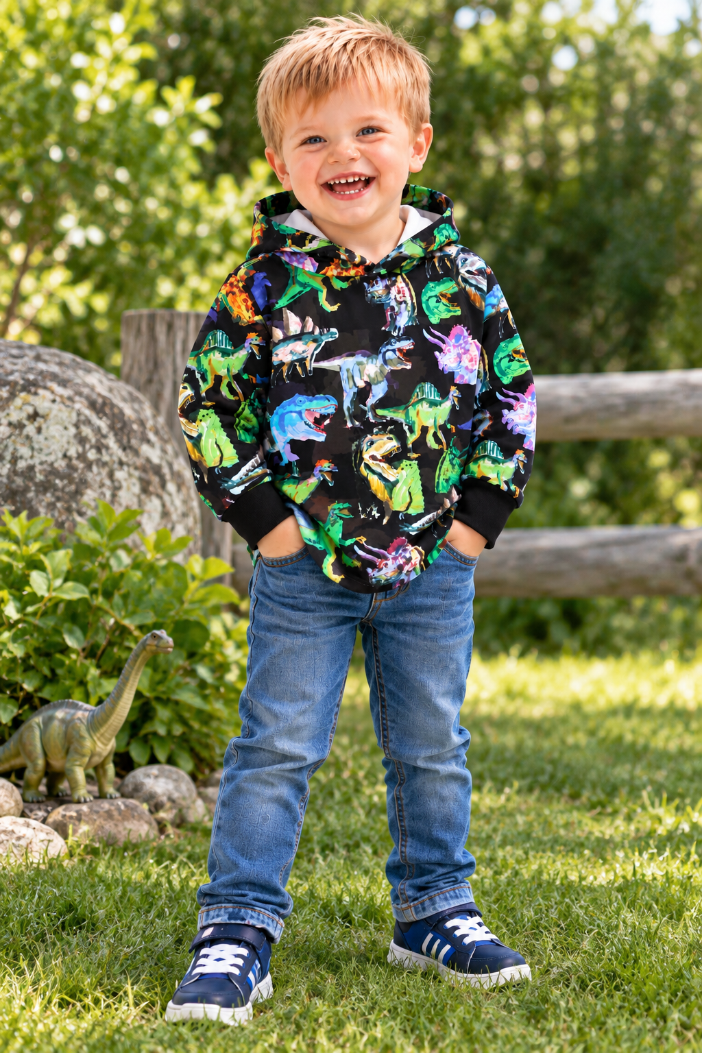 Dark Dinosaur Hooded T-shirt