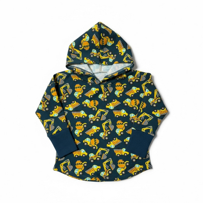 DIGGERS Print with Teal Background Hooded T-shirt