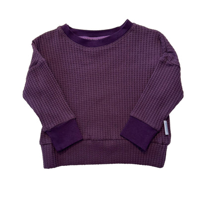 Purple Waffle Knit Dolman Lounge Shirt