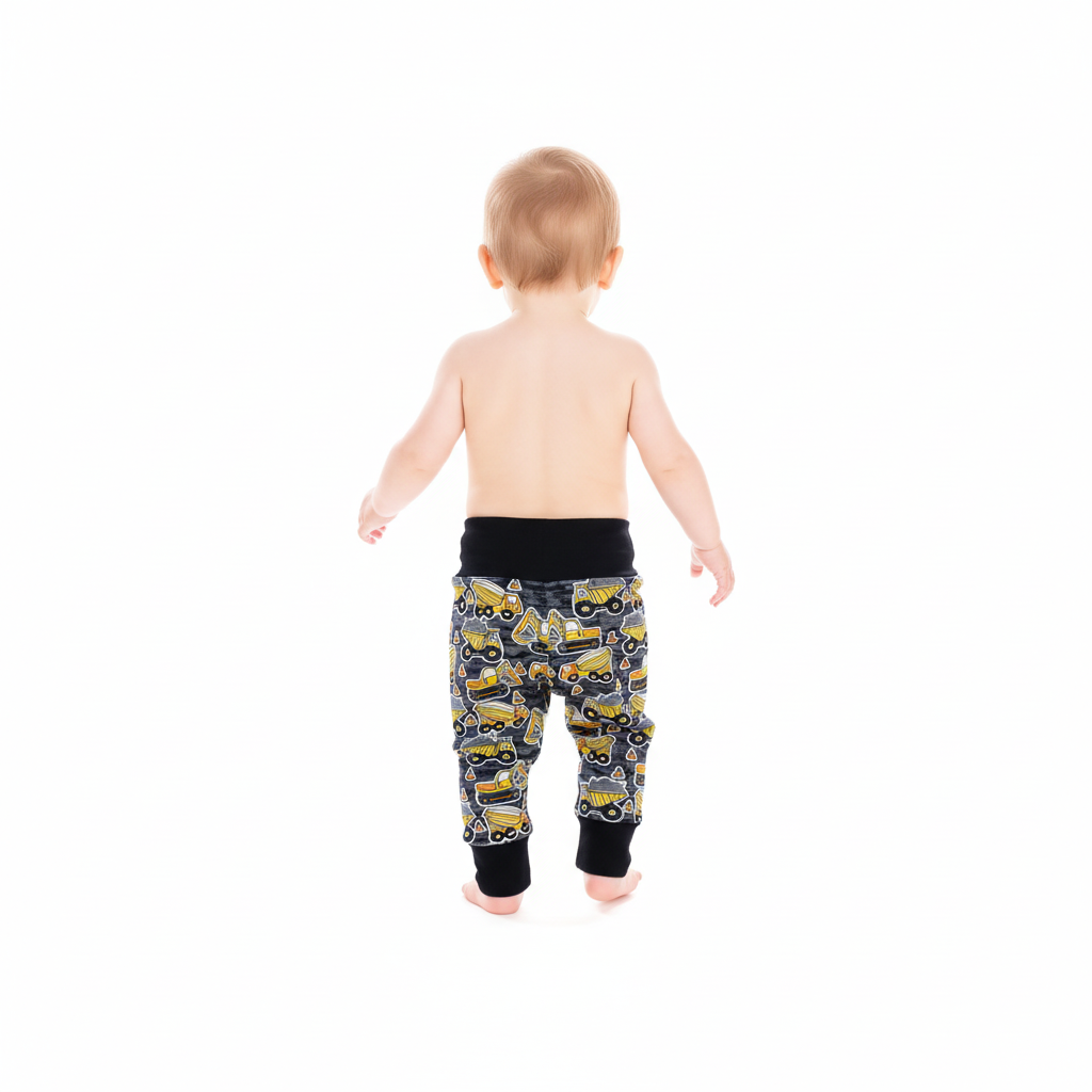 CLEARANCE Yellow Construction Vehicles Growth Spurt Jogger Pants