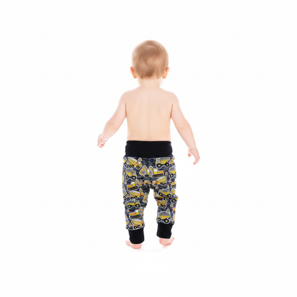 CLEARANCE Yellow Construction Vehicles Growth Spurt Jogger Pants