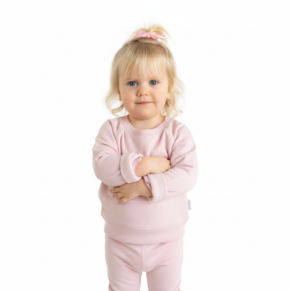 Pink Pastel Raglan Crew Neck Sweater